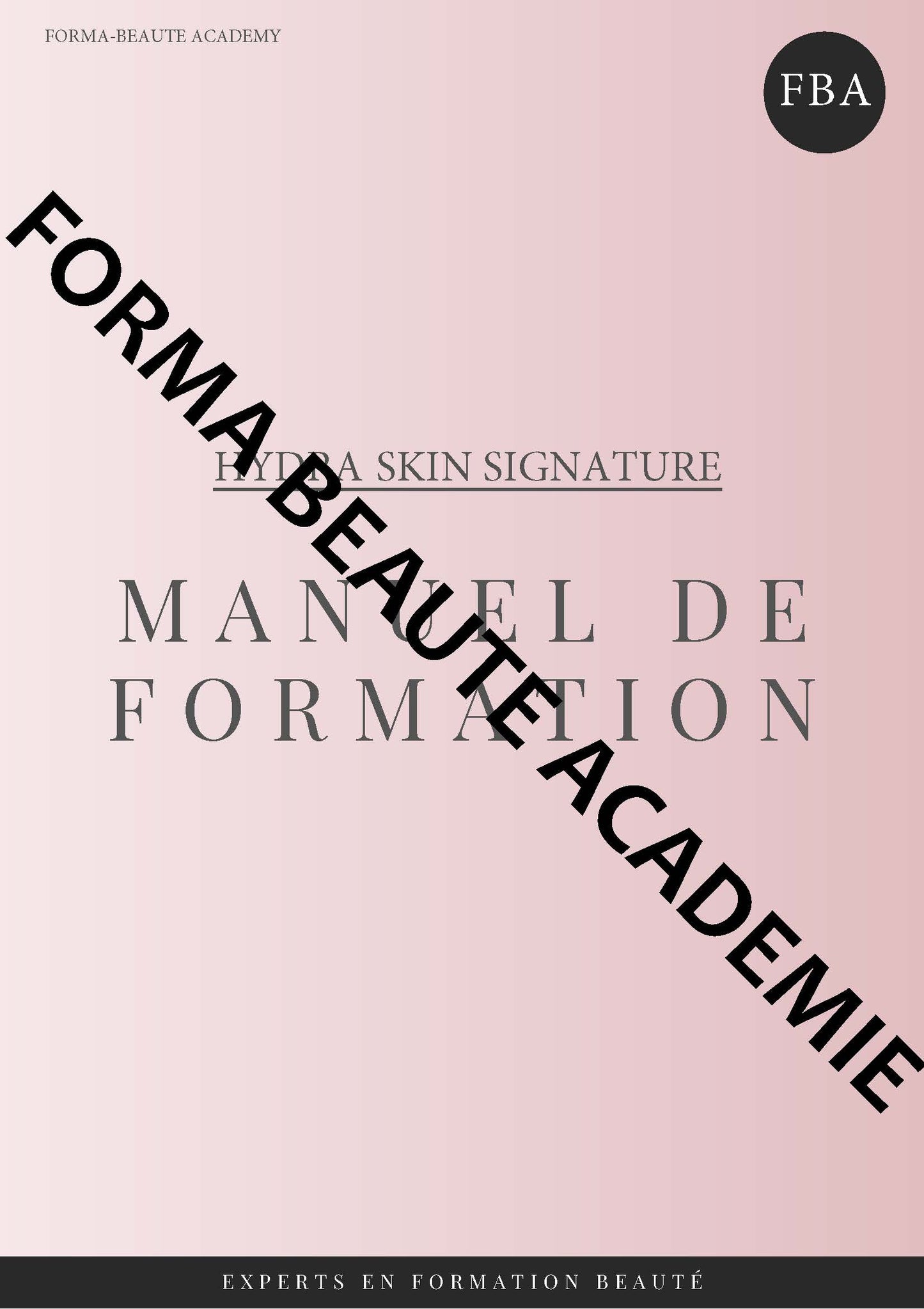 LIVRET DE FORMATION HYDRASKIN SIGNATURE 93PAGES